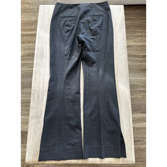 MM Lafleur The Clooney Pant Tropical Wool in Dark Gray Split Hem Straight Leg 8 - Picture 8 of 8